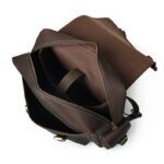 Leather Laptop Backpack-Personalized Rucksack for Her-Handmade Brown Travel Bag