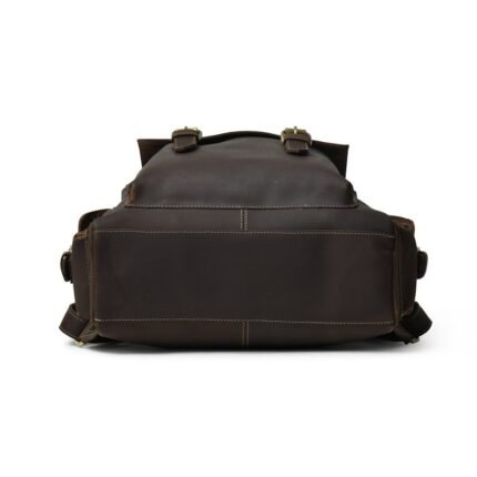 Leather Laptop Backpack-Personalized Rucksack for Her-Handmade Brown Travel Bag