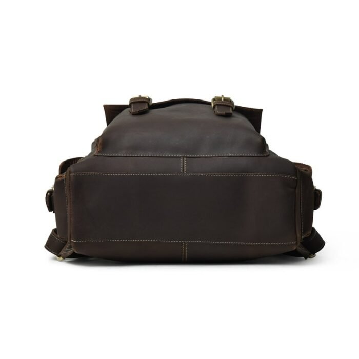 Leather Laptop Backpack-Personalized Rucksack for Her-Handmade Brown Travel Bag