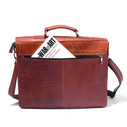 Leather Messenger Briefcase for Men- Personalized Laptop Bag