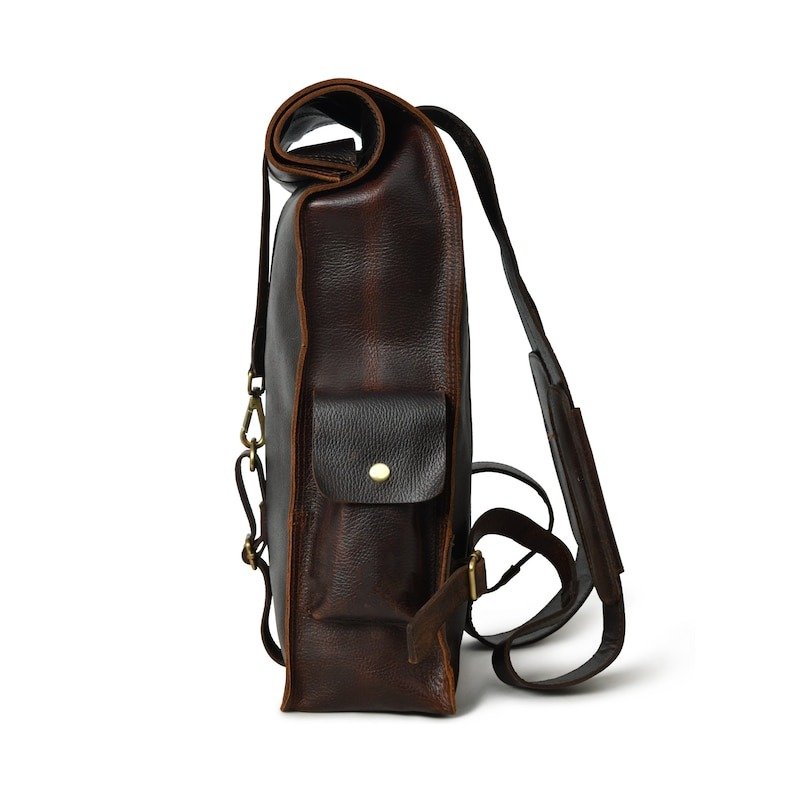 Leather Rolltop Backpack-Custom Laptop & Travel Bag for Men & Women2 Leather Rolltop Backpack-Custom Laptop & Travel Bag for Men & Women