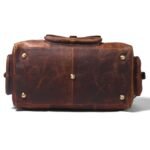 Leather Travel Duffel Bag-Brown Vintage Leather Weekender-Perfect Personalized Valentine’s Gift