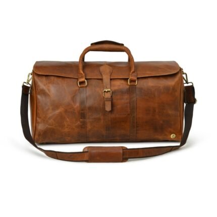 Leather Weekend Custom Large Duffle Bag for Men’s Travel & Vacations