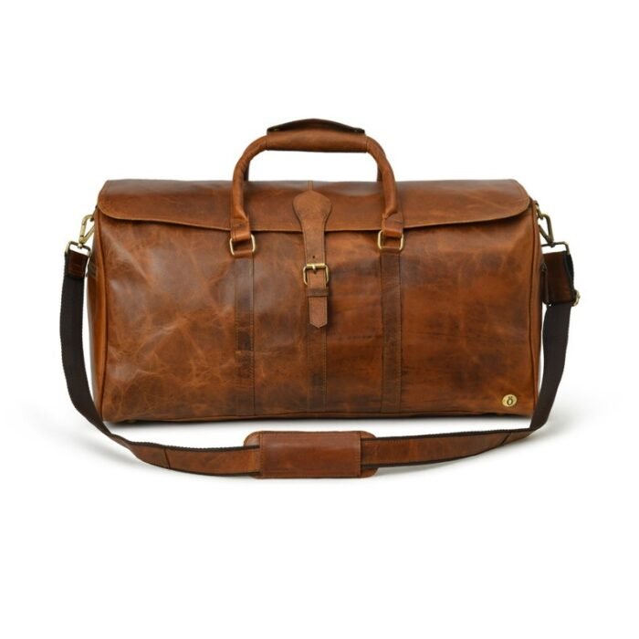 Leather Weekend Custom Large Duffle Bag for Men’s Travel & Vacations