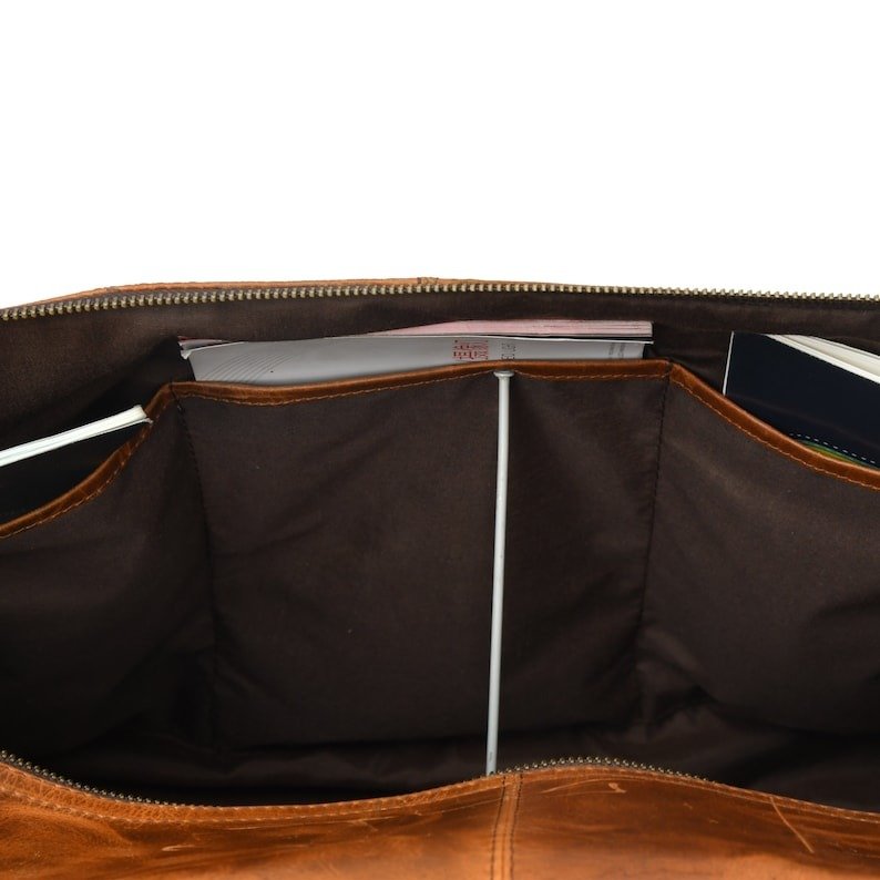 Leather travel bag for men-Handmade Brown Weekender 5 Leather travel bag for men-Handmade Brown Weekender