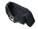 Luxury Personalized Black Leather Duffle-Men’s Travel & Weekend Bag