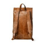 Men's Leather Rolltop Backpack – Versatile Laptop & Everyday Rucksack
