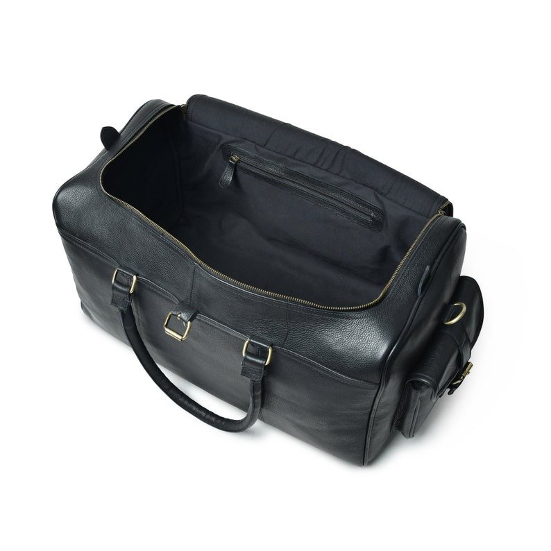 Personalized Black Leather Duffle Bag-Custom Men’s Travel Weekender-Ideal Gift for Him3 Personalized Black Leather Duffle Bag-Custom Men’s Travel Weekender-Ideal Gift for Him
