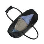 Personalized Black Leather Weekender Handmade Full Grain Duffle Unique Gift for Him