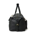 Personalized Black Leather Weekender Handmade Full Grain Duffle Unique Gift for Him