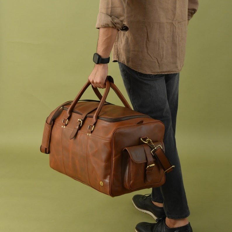 Personalized Embossed Leather Bag-Best Travel Gift for Men1 Personalized Embossed Leather Bag-Best Travel Gift for Men - Image 7
