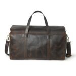 Personalized Full Grain Leather Duffle Bag-The Ultimate Weekender for Him
