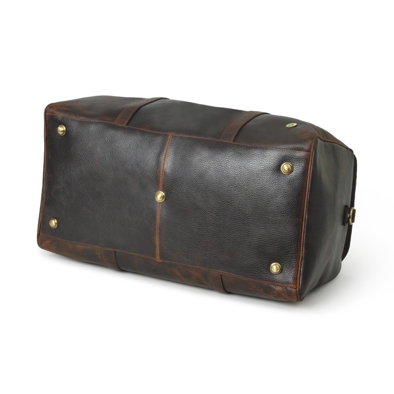 Personalized Full Grain Leather Duffle Bag-The Ultimate Weekender for Him8 Personalized Full Grain Leather Duffle Bag-The Ultimate Weekender for Him