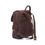 Full-grain leather Handmade rucksack Laptop compartment Adjustable straps Brass hardware