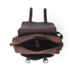Full-grain leather Handmade rucksack Laptop compartment Adjustable straps Brass hardware