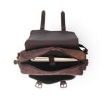 Full-grain leather Handmade rucksack Laptop compartment Adjustable straps Brass hardware