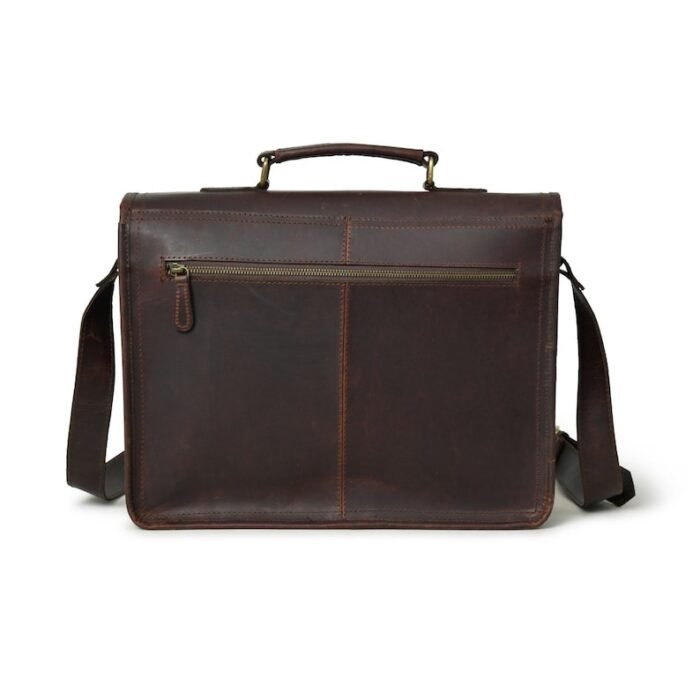 Personalized Leather Laptop Bag – Buffalo Messenger - Image 3