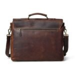 Personalized Leather Messenger Bag–Monogrammed Travel & Laptop Satchel for Men - Image 2
