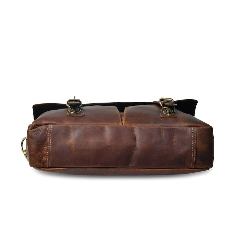 Personalized Leather Messenger Bag – Monogrammed Travel & Laptop Satchel for Men4 Personalized Leather Messenger Bag–Monogrammed Travel & Laptop Satchel for Men