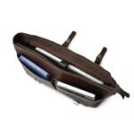 Personalized Leather Messenger Bag–Monogrammed Travel & Laptop Satchel for Men
