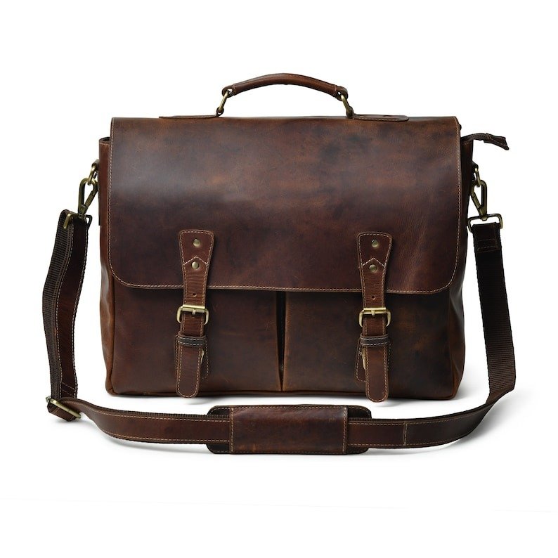 Personalized Leather Messenger Bag – Monogrammed Travel & Laptop Satchel for Men9 Personalized Leather Messenger Bag–Monogrammed Travel & Laptop Satchel for Men