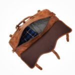 Personalized Leather Weekend Travel Bag | Full Grain Leather Duffle Bag for Men | Leather Overnight Bag | Carry-On Luggage | Christmas Gifts for Him