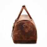 Personalized Leather Weekend Travel Bag | Full Grain Leather Duffle Bag for Men | Leather Overnight Bag | Carry-On Luggage | Christmas Gifts for Him