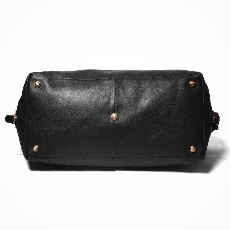 Personalized Men’s Travel Duffel Bag–Full Grain Black Leather Weekend Luggage6 Personalized Men’s Travel Duffel Bag–Full Grain Black Leather Weekend Luggage