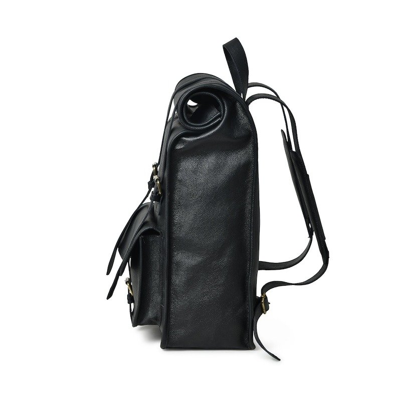 Premium Leather Backpack for Her-Handmade 15 Laptop & Travel Bag2 Leather Rolltop Backpack | Custom Laptop & Travel Bag for Men & Women