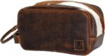 Premium Leather Buffalo Travel & Gym Duffle Bag for Men with Dopp Kit