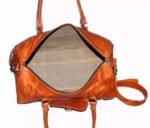 Premium Leather Overnight Bag – Vintage Weekender Duffel for Travel