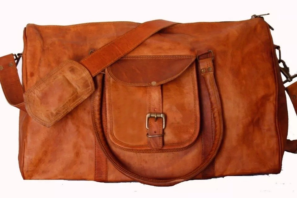 Premium Leather Overnight Bag – Vintage Weekender Duffel for Travel3 Premium Leather Overnight Bag – Vintage Weekender Duffel for Travel