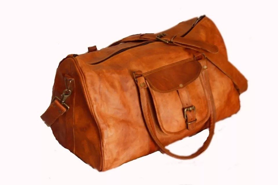 Premium Leather Overnight Bag – Vintage Weekender Duffel for Travel5 Premium Leather Overnight Bag – Vintage Weekender Duffel for Travel