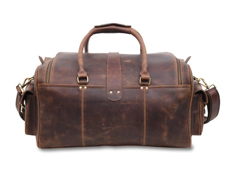 Premium Leather Weekend Duffle Bag for Men–Ideal Travel Companion0 Premium Leather Weekend Duffle Bag for Men–Ideal Travel Companion