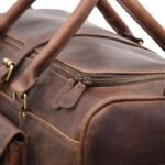 Premium Leather Weekend Duffle Bag for Men–Ideal Travel Companion
