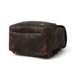 Vintage Brown Leather Laptop Backpack-Customizable Gift for Sons & Men