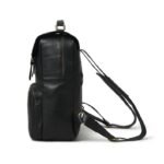 Vintage Leather Backpack-Classic Black Rucksack