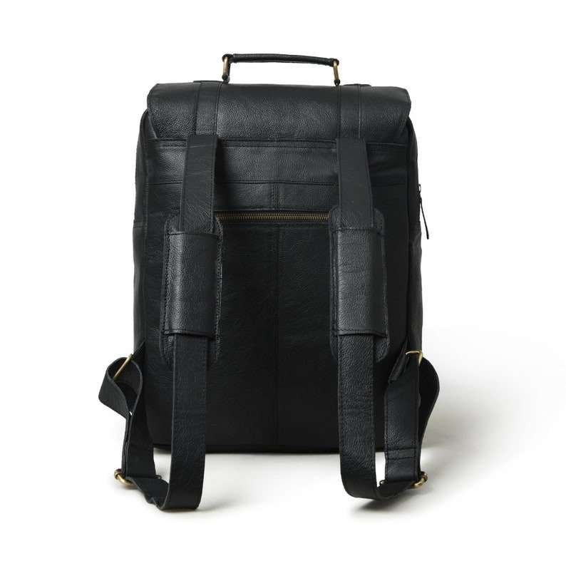 Vintage Leather Backpack-Classic Black Rucksack6 Vintage Leather Backpack-Classic Black Rucksack