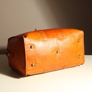 il_300x300.6296489755_dr4m Personalized Full-Grain Leather Duffle Bag | Weekender & Travel Bag - Image 9