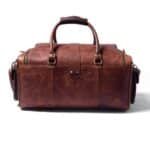 Engraved Full-Grain Leather Duffle | Monogrammed Weekender & Travel Bag