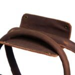 Full Grain Leather Bag with Personalized Initials - Brown Duffle Bag for Men - Image 6