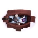 Full Grain Leather Bag with Personalized Initials - Brown Duffle Bag for Men - Image 8