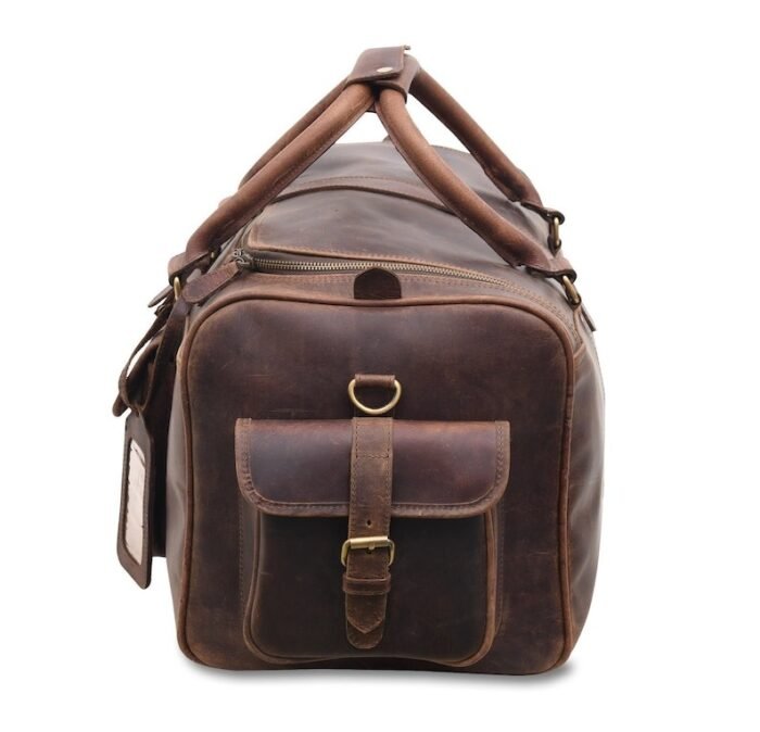 Personalized Leather Weekender Travel Bag – Luxury for Short Trips - Image 5