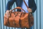 Handmade Men's Leather Weekend Duffle Bag