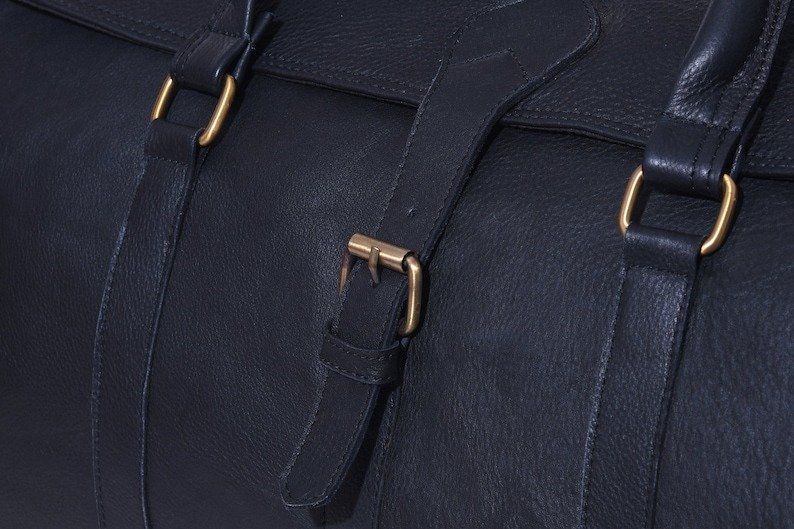 il_794xN.2567059436_a1nu Handmade Large Leather Duffle Bag - Weekend & Overnight Travel Bag - Image 7