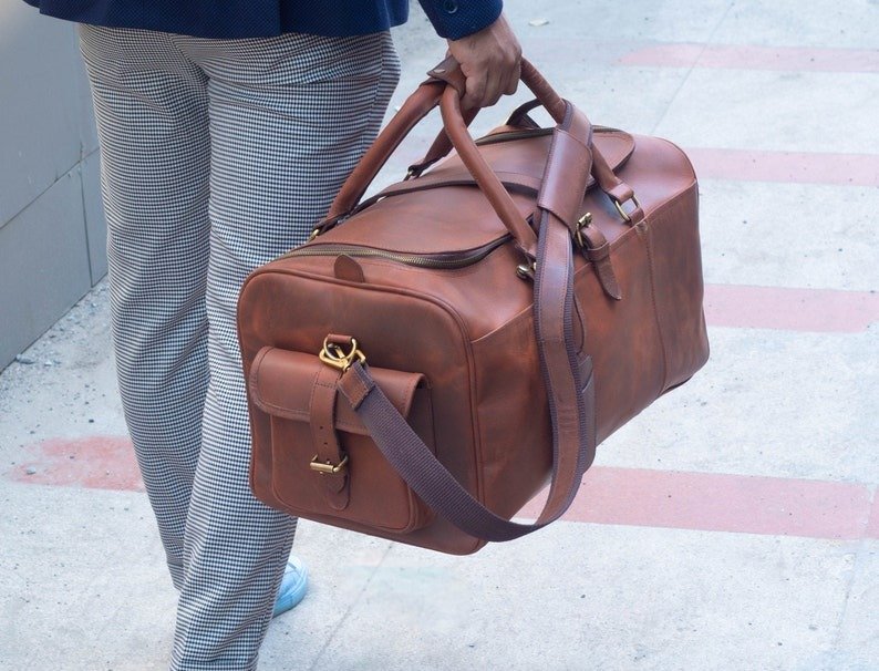 il_794xN.2598875254_8n4w Men's Brown Leather Duffle Bag Handmade Leather Weekender Travel Bag