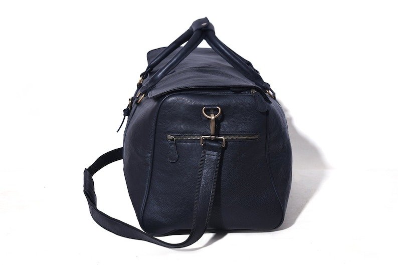 il_794xN.2614714607_fydi Handmade Large Leather Duffle Bag - Weekend & Overnight Travel Bag - Image 3