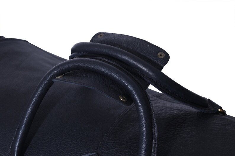 il_794xN.2614714893_9ij0 Handmade Large Leather Duffle Bag - Weekend & Overnight Travel Bag - Image 8