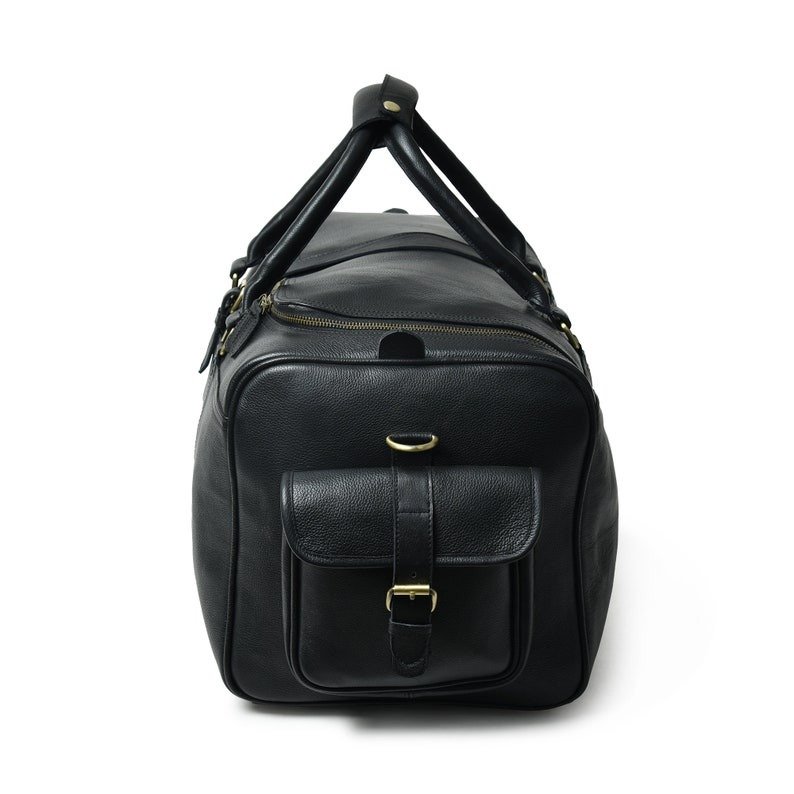 il_794xN.2864746756_owt6 Men's Leather Duffle Bag - Genuine Full-Grain Leather Weekender Bag - Image 3