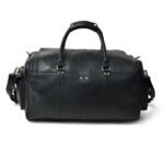Men's Leather Duffle Bag - Genuine Full-Grain Leather Weekender Bag - Image 5